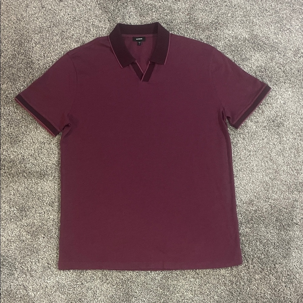 NEW WITHOUT TAGS. EXPRESS BURGUNDY COLORED POLO. SIZE MEDIUM. MENS.